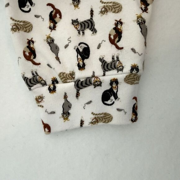Northern Isles Cat Print Turtleneck Women's M 100% Cotton Royal Cat & Mouse - Picture 8 of 10